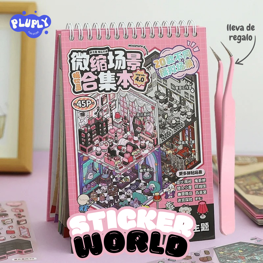 StickerWorld™ – Libro de stickers para crear historias